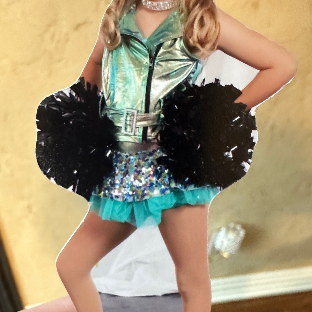 Green/Blue Metallic Jazz Costume (poms not included)